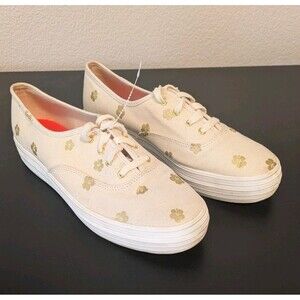 Keds Triple Hibiscus canvas platform sneakers Women's Size 10 Cottagecore Floral